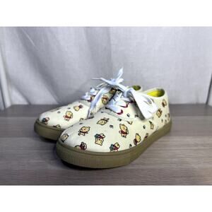NWT Disney Winnie The Pooh Chib Yellow Print Lace-Up Low Top Sneakers